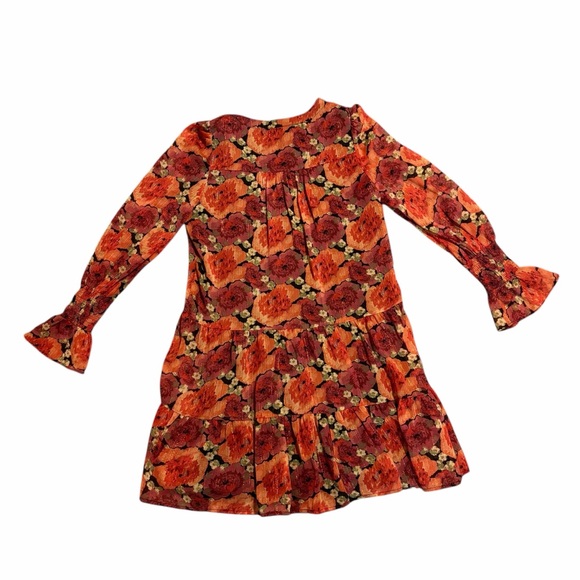 Tuckernuck Pomander Place Rose Chiffon Kenzo Mini Dress Floral Tinsel Small - Picture 4 of 8